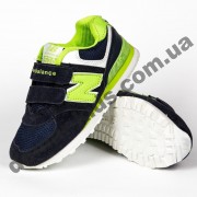 Детские кроссовки New Balance сине-зеленые